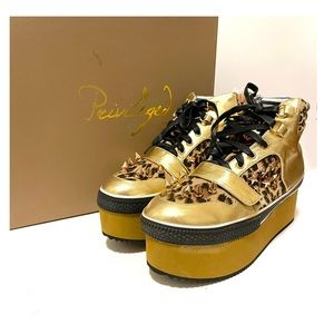 Sold Privileged platform gold Fashion Sneakers 8.5 New